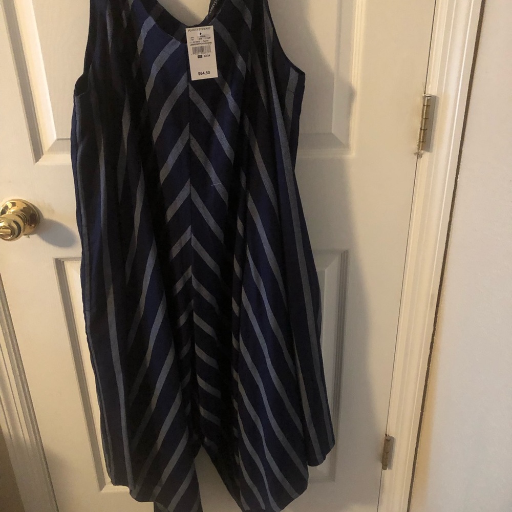 Ashley Stewart Tie Sleeve Culotte Linen Jumpsuit